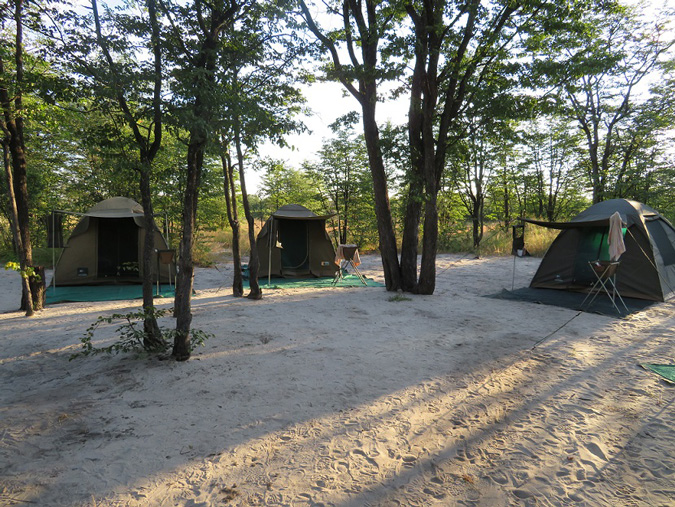 Camping in Botswana